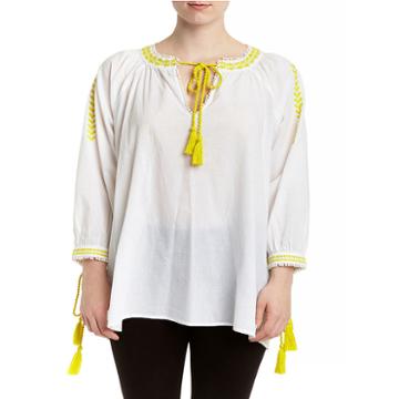 Romeo And Juliet Couture Neon Peasant Blouse
