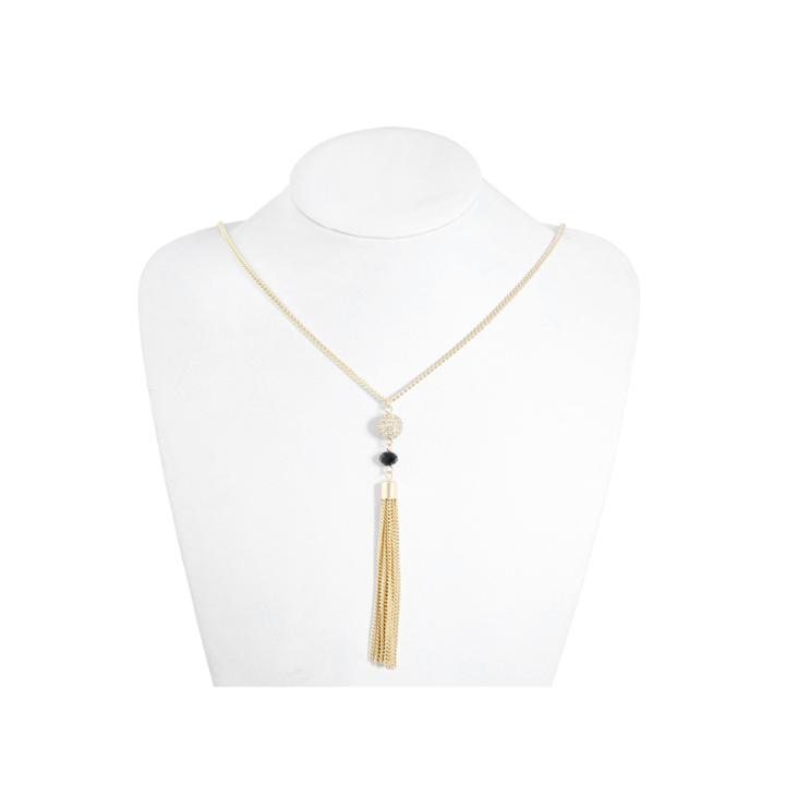Monet Jewelry Womens Black Pendant Necklace