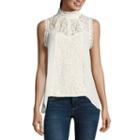 Self Esteem Sleeveless Dobby Dress Shirt Juniors