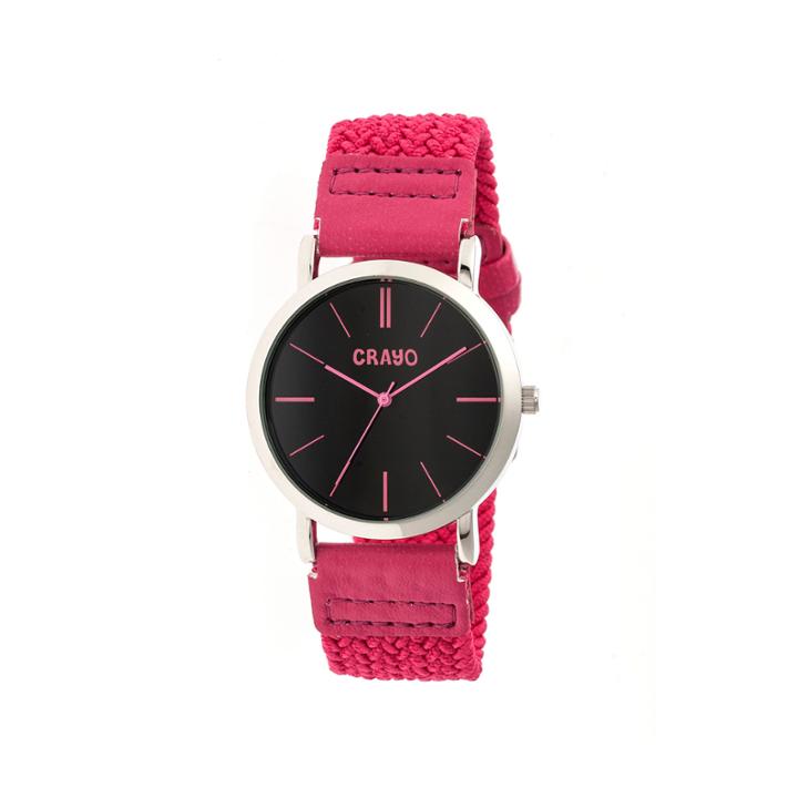 Crayo Unisex Symphony Pink Nylon-band Watch Cracr2706
