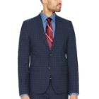 J.ferrar Super Slim Fit Checked Suit Jacket