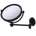 Allied Brass 8 Inch Wall Mounted Extending Make-upmirror 5x Magnification With Twist Accent