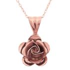 Made In Italy Womens Flower Pendant Necklace