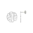 Personalized Sterling Silver Monogram Earrings