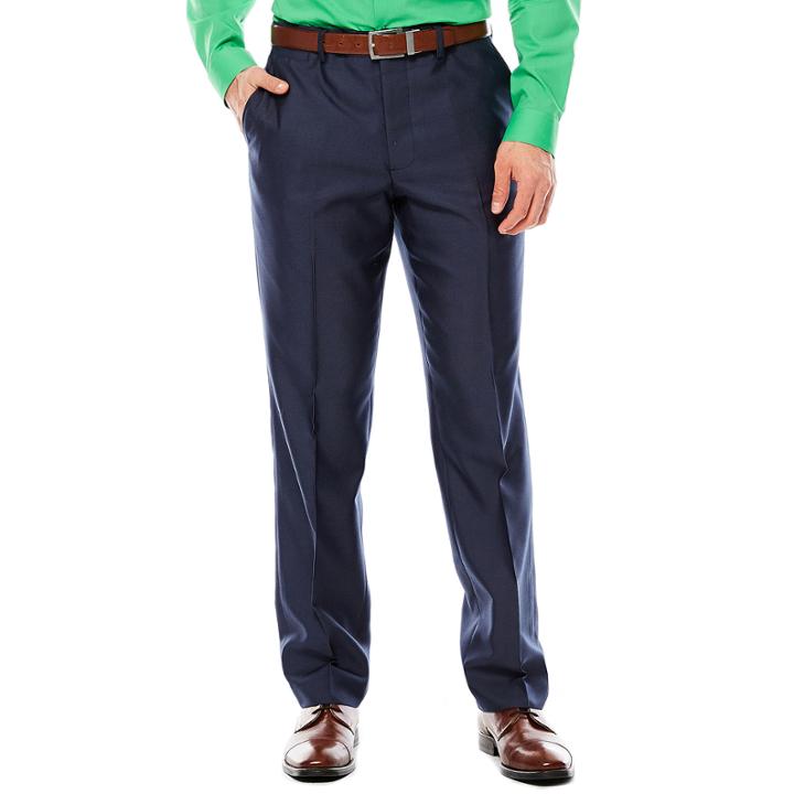 Jf J. Ferrar Shimmer Shark Flat-front Suit Pants - Slim-fit