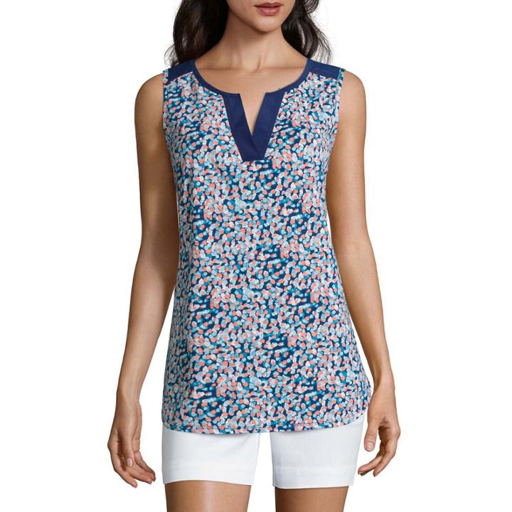 Liz Claiborne Printed Tunic Tank Top