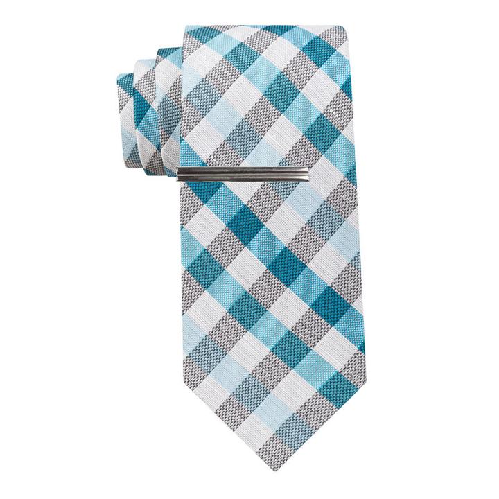 Jf J.ferrar Gingham Tie Xl