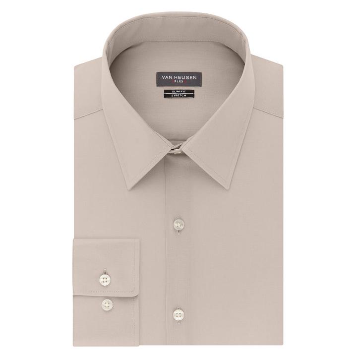Van Heusen Made To Match Long Sleeve Twill Dress Shirt - Slim