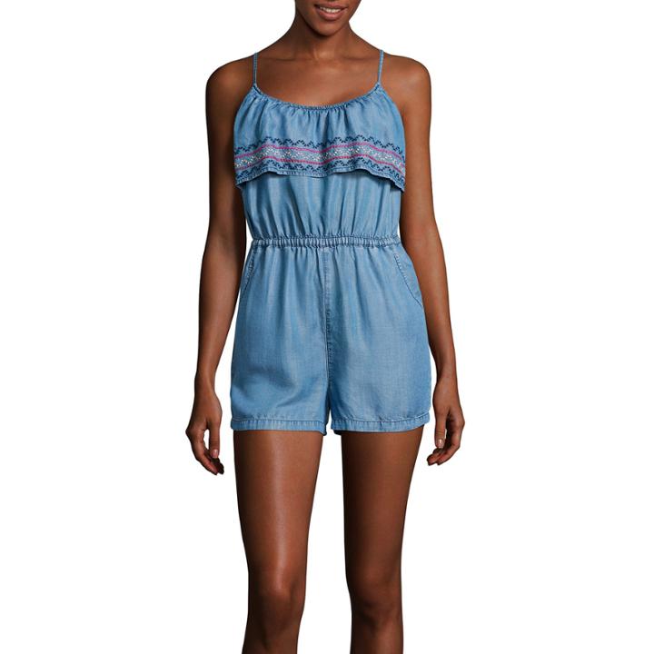 Arizona Ruffle Chambray Romper