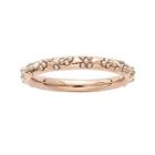 Personally Stackable 18k Rose Gold Over Sterling Silver Textured Ring