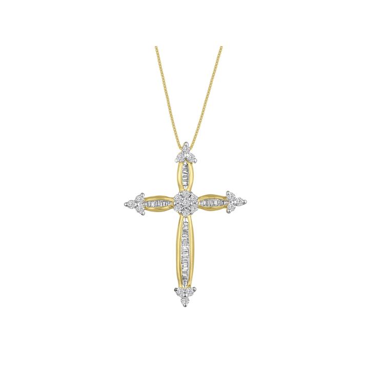 Diamond Blossom Womens 1/3 Ct. T.w. White Diamond 10k Gold Pendant Necklace
