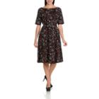 Larry Levine Half Sleeve Full Swing Dress