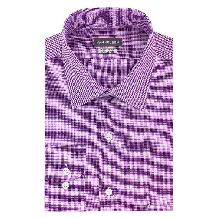 Van Heusen Vh Lux Reg Stretch Long Sleeve Sateen Dress Shirt