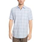 Van Heusen Short Sleeve White Washed Button-front Shirt