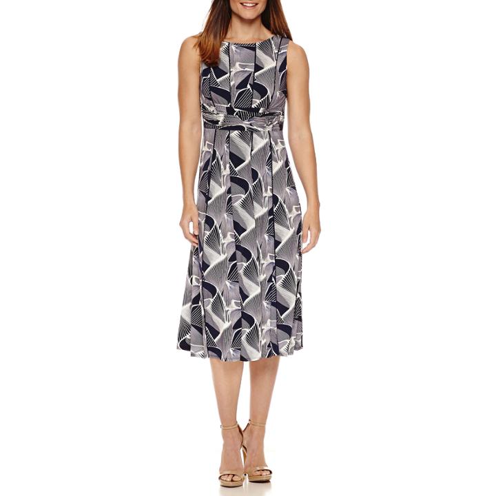 Perceptions Sleeveless Fit & Flare Dress