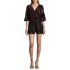 As U Wish 3/4 Sleeve Romper-juniors