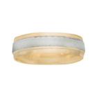 Mens 6mm Two-tone Gold Wedding Band