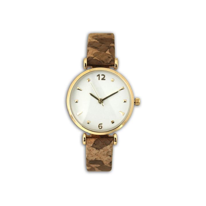 Olivia Pratt Cork Womens Brown Strap Watch-60000