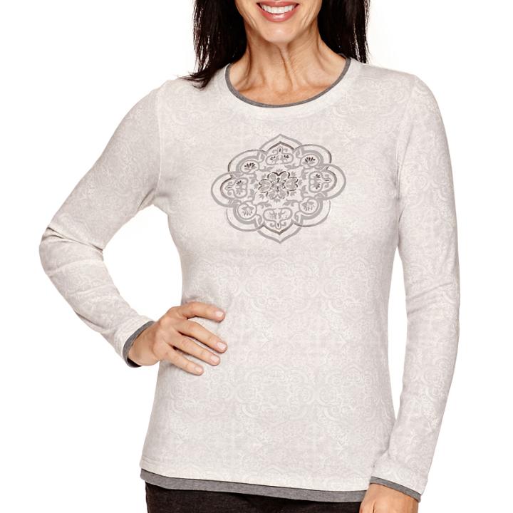 Made For Life&trade; Long-sleeve Medallion Foil Print T-shirt