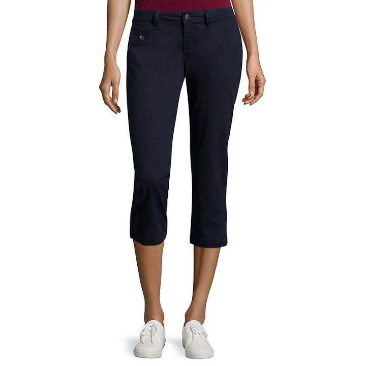 Arizona Schoolgirl Skinny Cropped Pants-juniors