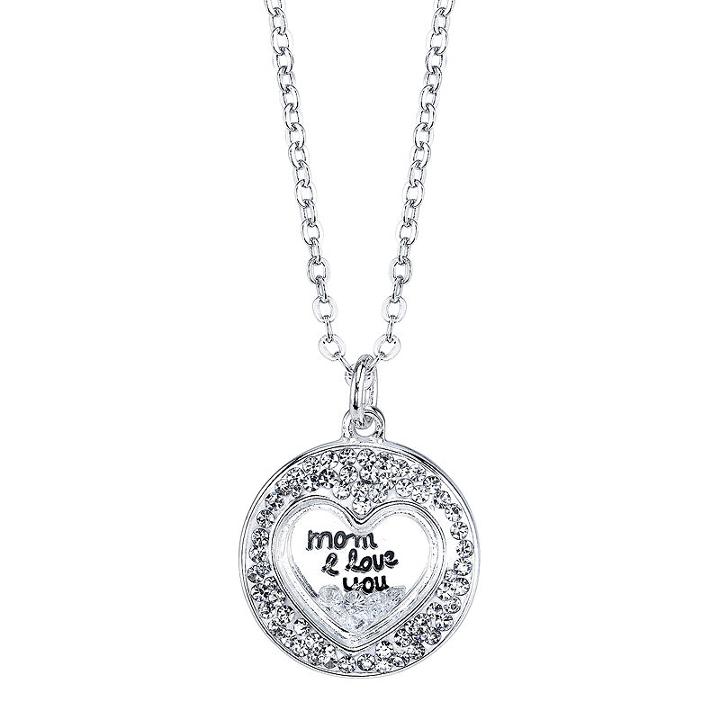 Crystal Sophistication&trade; Mom I Love You Necklace Pendant