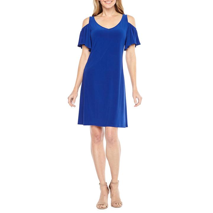 Msk Short Sleeve A-line Dress