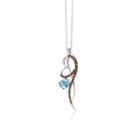 Grand Sample Sale By Le Vian Sea Blue Aquamarine And Chocolate Quartz Pendant In 14k Vanilla Gold