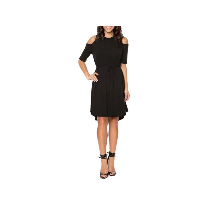 T.d.c Cold Shoulder Rib Knit Sheath Dress