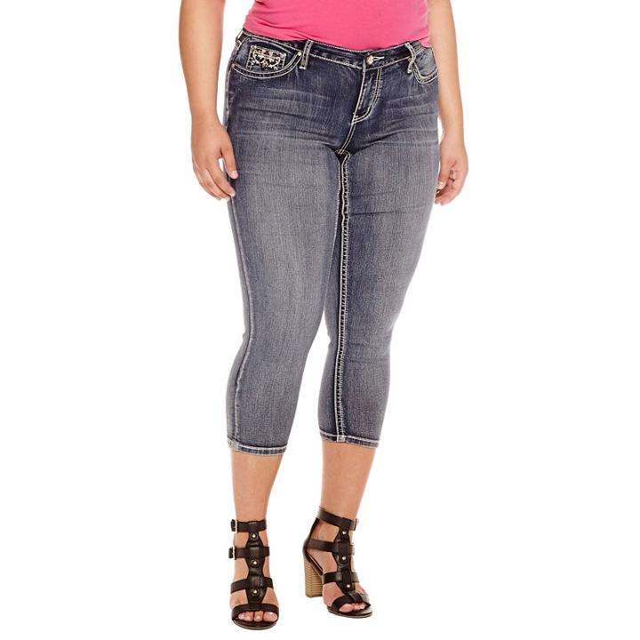 Boutique + Cropped Denim Pants-plus