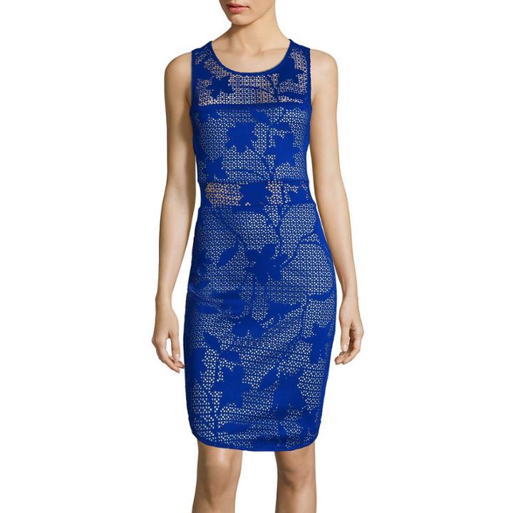 Bisou Bisou Sleeveless Perforated Bodycon Dress