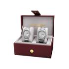 Akribos Xxiv His And Hers Silver-tone Crystal Accent Bracelet Watch Set