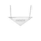 Personalized Sterling Silver Name Triangle Necklace
