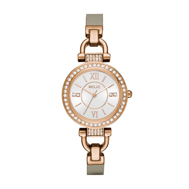 Relic Womens Gray Strap Watch-zr34416