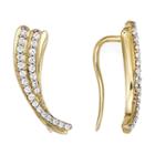 1/4 Ct. T.w. Diamond 10k Yellow Gold Curve Earrings