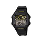 Casio Illuminator Mens Black Resin Strap Square Sport Watch Ae1300wh-1os