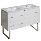 48-in. W Floor Mount White Vanity Set For 1 Hole Drilling