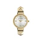 Journee Collection Womens Textured Bezel Stainless Steel Bracelet Watch