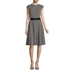 Danny & Nicole Short Sleeve Fit & Flare Dress-petites