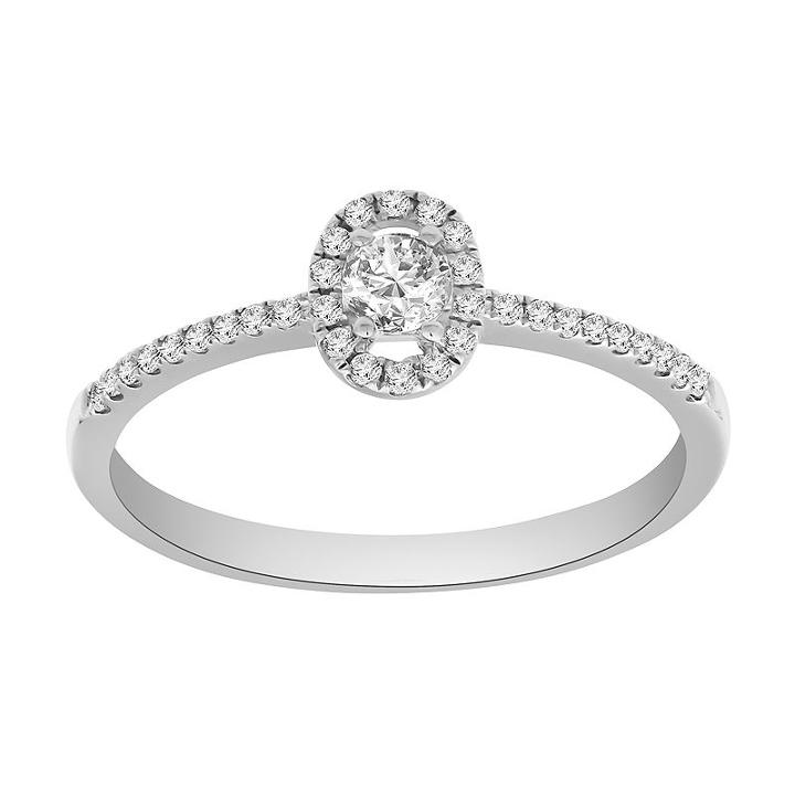 Promise My Love Womens 1/4 Ct. T.w. Round White Diamond Sterling Silver Promise Ring