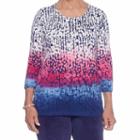 Alfred Dunner Royal Jewels Dots T-shirt-womens