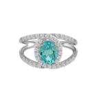 Womens Genuine Blue Blue Topaz Sterling Silver Cocktail Ring