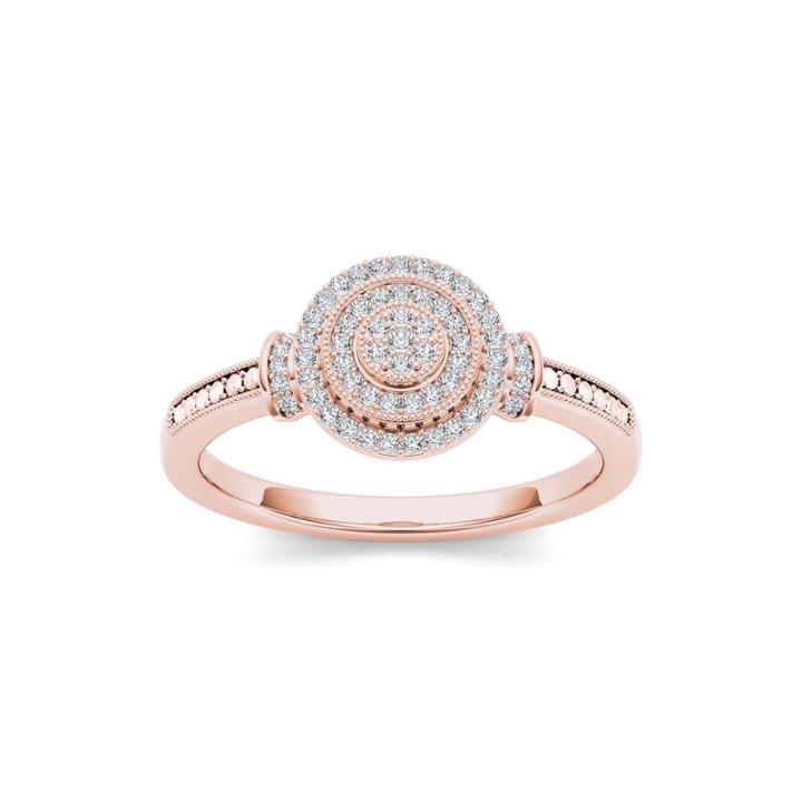 1/6 Ct. T.w. Diamond 10k Rose Gold Engagement Ring