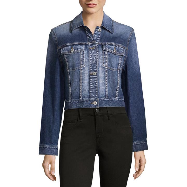 Arizona Lace Up Denim Jacket-juniors