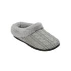 Dearfoams Womens Cable Knit Clog Slippers
