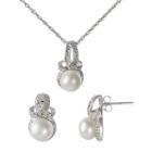 Womens 3-pc. Diamond Accent White Sterling Silver Jewelry Set