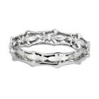 Personally Stackable Sterling Silver Fleur-de-lis Ring