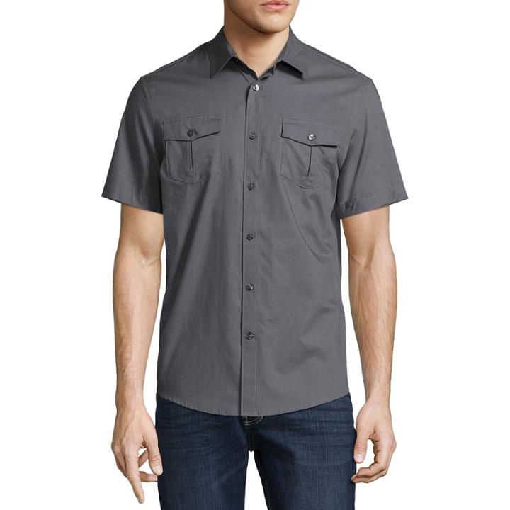Claiborne Short Sleeve Button-front Shirt