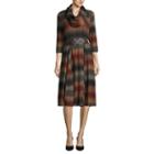 Robbie Bee 3/4 Sleeve Fit & Flare Dress