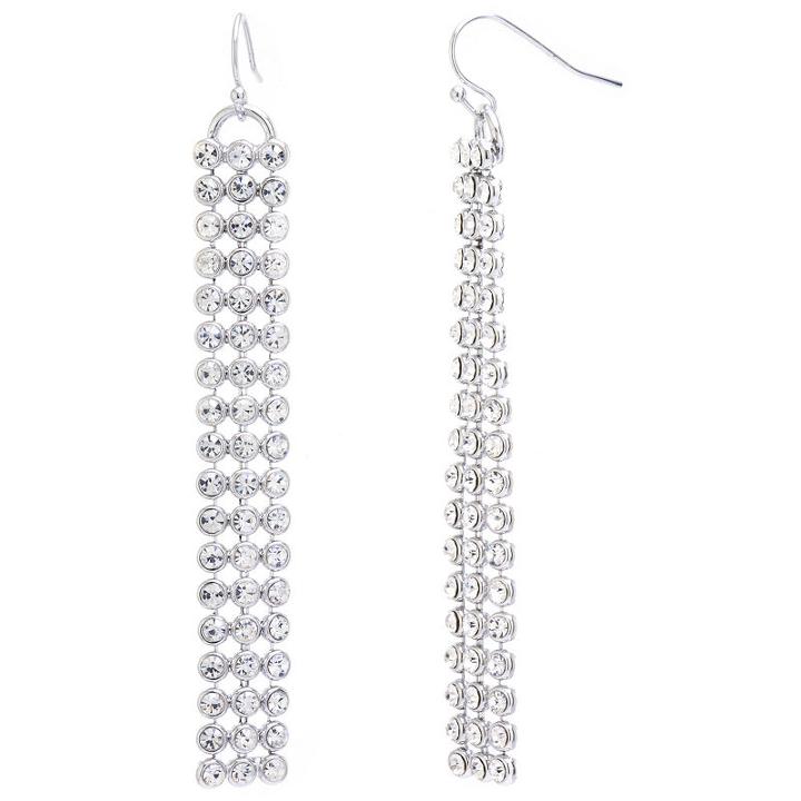 Sparkle Allure Sparkle Allure Clear Round Drop Earrings