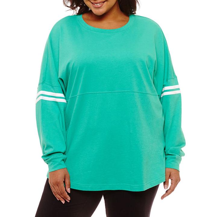 City Streets Long Sleeve Scoop Neck T-shirt - Plus